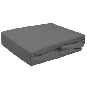 Terry sheet with elastic 041_D Anthracite 120x200