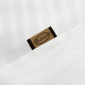 Bedding 140 x 200 2pcs Satin Cotton Vera White