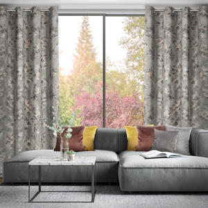 Gloria Steel+Grey Decorative Curtain 140 x 250