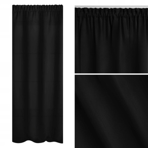 Curtain 140 x 270 Blackout Tape Hold Black