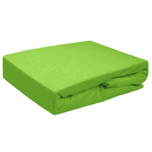 Terry sheet with elastic 025_D Dark Green 200x220