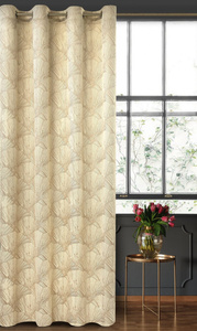 Pierre Cardin Goja Velvet Curtain 140 x 250 Cream