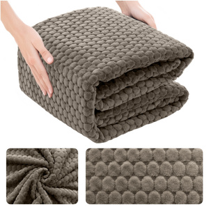 Blanket 160 x 200 Microfiber Embossed Plush Ala 3D Circles 03