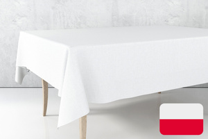 140x200 Stainproof Tablecloth Classic Elegant White