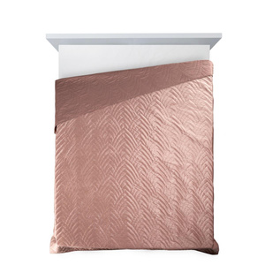 Bedspread 170 x 210 Quilted Velvet Luiz6 Pink