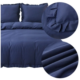 Bedding 160 x 200 3 pcs Cotton with Ruffle Lynda 01