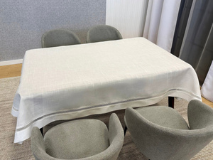 Stain-Resistant Tablecloth 110 x 160 with Lace Nela 549