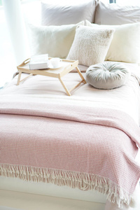 150 x 200 Cotton-Acrylic Check Powder Blanket