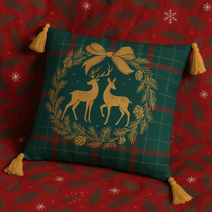 Christmas pillowcase 45 x 45 Christmas Panama 5380A