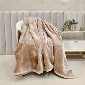 Blanket 160 x 200 Acrylic Solid Warm Yasemin 01
