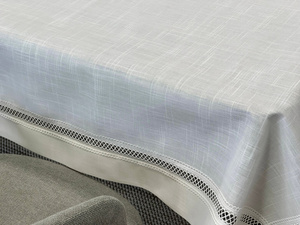 Stain-Resistant Tablecloth 140 x 280 with Lace Nela 549