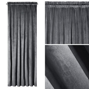 Curtain 140 x 270 Decorative Velvet Melanie Graphite