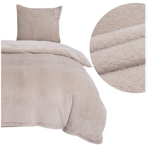 Bedding 140 x 200 2cz Microfiber Teddy Bear Cozy Beige