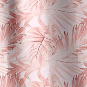 Curtain 140 x 250 Decorative Hibis Sliders Powder