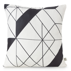 Decorative pillowcase 40 x 40 Geo 01 White+Black