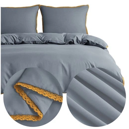 Bedding 160 x 200 3pc Smooth with Lace Brandon 08