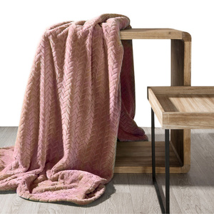 Blanket 170 x 210 Microfiber Design Cindy Powder Pink
