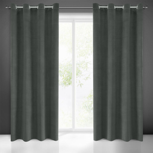 Curtain 140 x 250 Decorative Velvet Milo Graphite