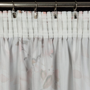 Curtain 140 x 270 Decorative Powdery Cream+Green