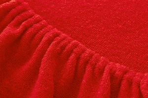 Terry sheet with elastic 016_D Red 120x200