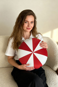 Pillow 38 x 38 Christmas Candy Red