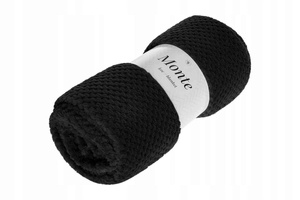 Blanket 200 x 220 Microfiber Jacquard Monte Black