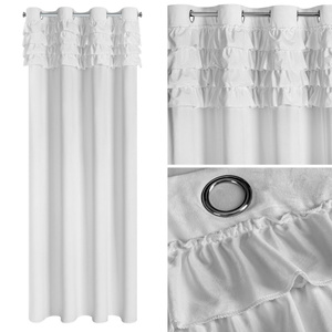 Curtain 140 x 250 Decorative Eyelets Erin White