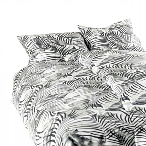 Bedding 160 x 200 3pc Flannel Jungle Grey