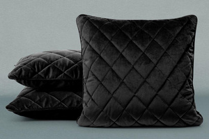Velvet Pillow Velvet 28 50 x 50 Black