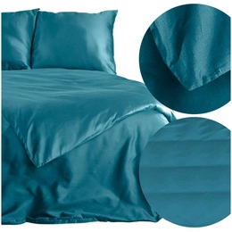 Bedding 220 x 200 3pc Satin Nova3 Turquoise