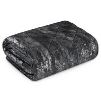 Quilt 220 x 240 Quilted Velvet Blink3 Black+Silver