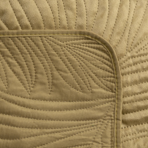 Quilted Velvet Luiz4 Beige Bedspread 220 x 240