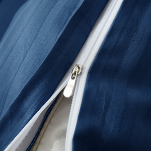 Bedding 160 x 200 3pc Cotton Adamashek Navy Blue