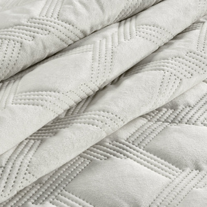 Quilted Velvet Bedspread Sofia5 Cream 170 x 210