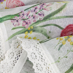 Curtain 60 x 150 Decorative Ready Bella White+Pink