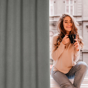 Carlo Blackout Curtain 140 x 250 Ashen