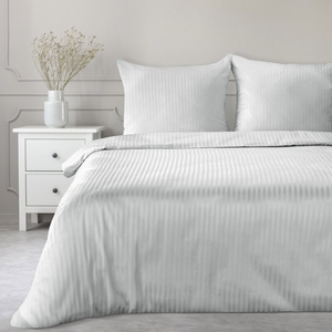 Bedding 220 x 200 3pcs Satin Cotton Vera Silver