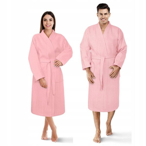 Kimono Robe Gofer Cotton Unisex XS Powder