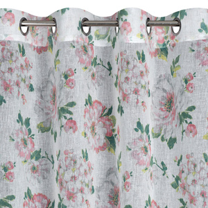 Curtain 140 x 250 Decorative Emi White+Pink