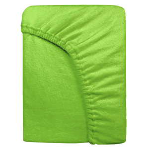 Terry sheet with elastic 025_D Dark Green 90x200