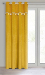 Curtain 140 x 250 Children's Eyelets Kids 1 Mustard