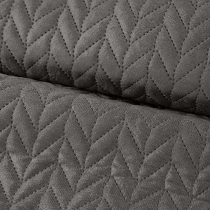 Bedspread 200 x 220 Quilted Velvet Luiz4 Beige