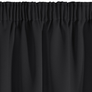 Curtain 135 x 270 Decorative Blackout Logan Black