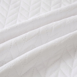 240 x 260 Quilted Velvet Moxie White Bedspread