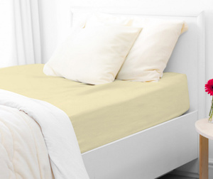 Jersey sheet with elastic 004_D Bright Yellow 60x120