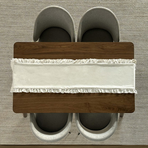 Table Runner 40 x 160 Decorative with Ruffles Ligia 01