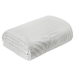 170 x 210 Decorative Quilted STONE White Bedspread