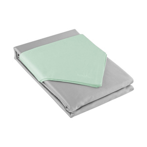 Bedding 220 x 200 3pc Satin Nova3 Silver + Mint