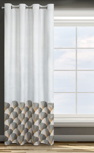 Curtain 140 x 250 Design91 Velvet Gina Silver 