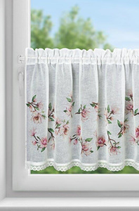 Curtain 60 x 150 Decorative Ready-made Ari Tunnel White+Pink